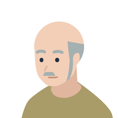 髭をたくわえた男性
