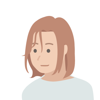長め前髪の女性