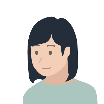 黒髪ボブの女性