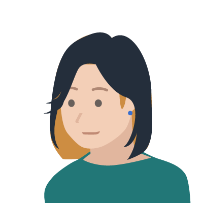 インナーカラーの女性