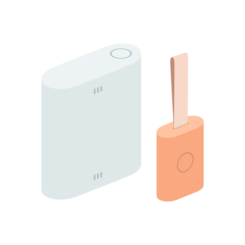 見守りスマートタグのイラスト 素材