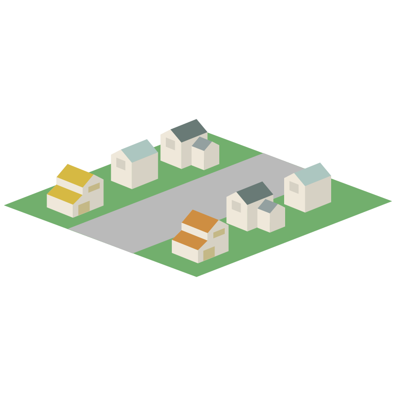住宅地１のイラスト 素材