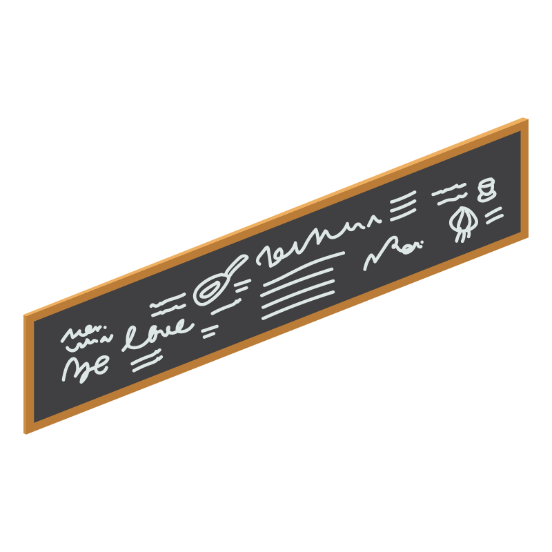 カフェ店内の黒板のイラスト 素材