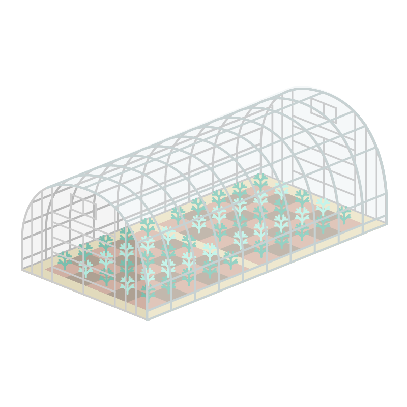 農業用ハウスのイラスト 素材