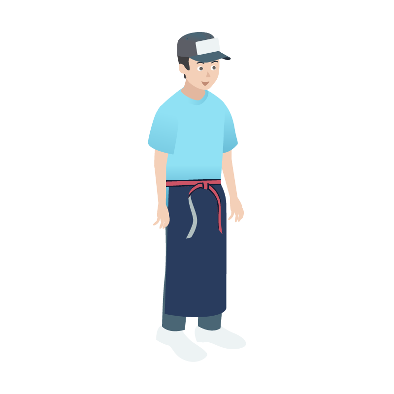 青果店・八百屋のイラスト 素材