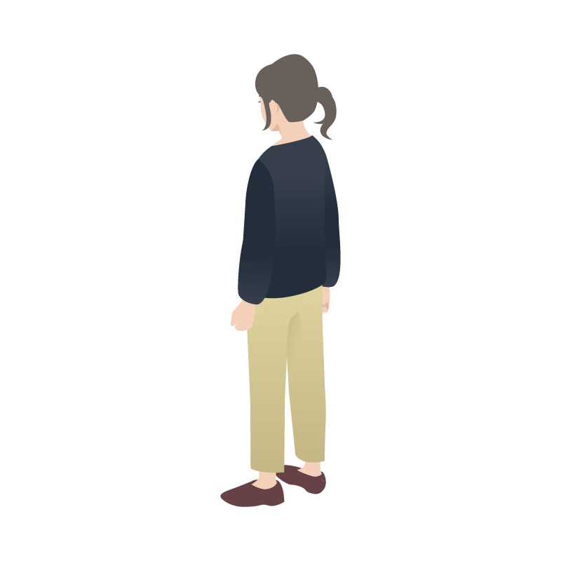 話を聞く女性のイラスト 素材