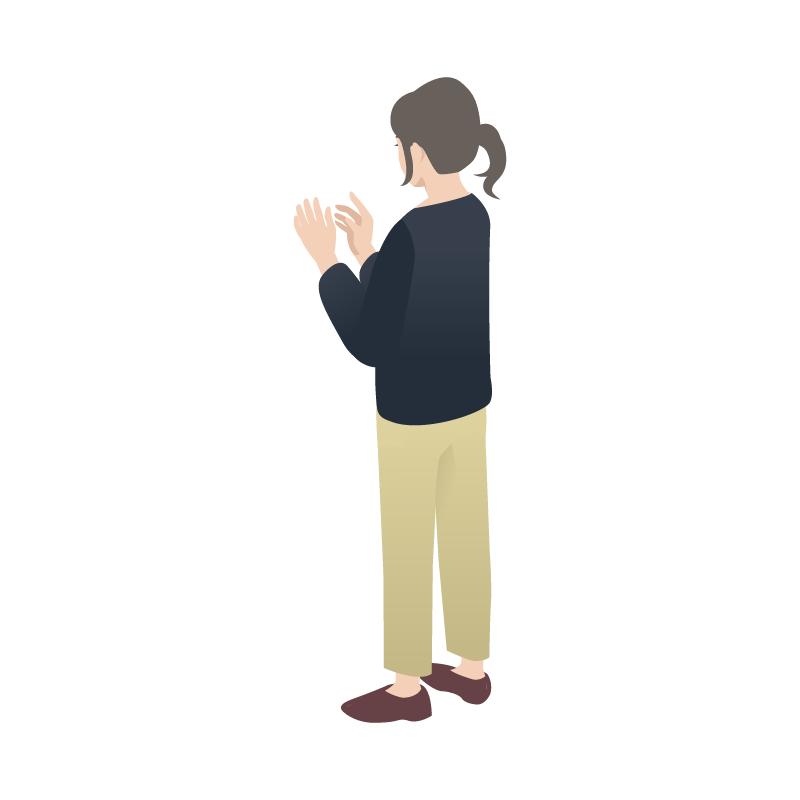 話をする女性のイラスト 素材
