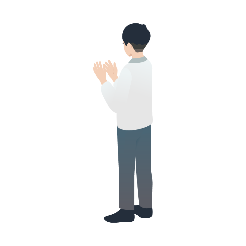 話をする男性のイラスト 素材