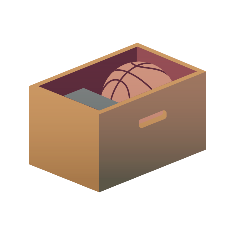 おもちゃ箱のイラスト 素材