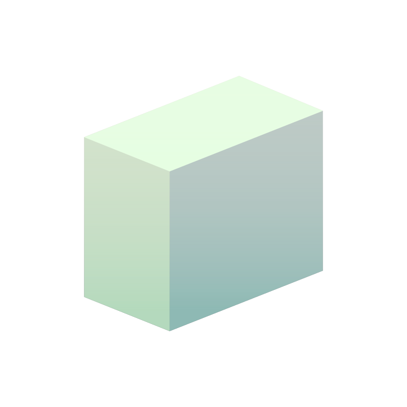 グリーンの箱のイラスト 素材