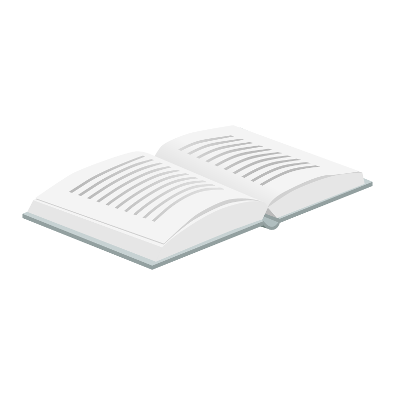 開いた本のイラスト 素材