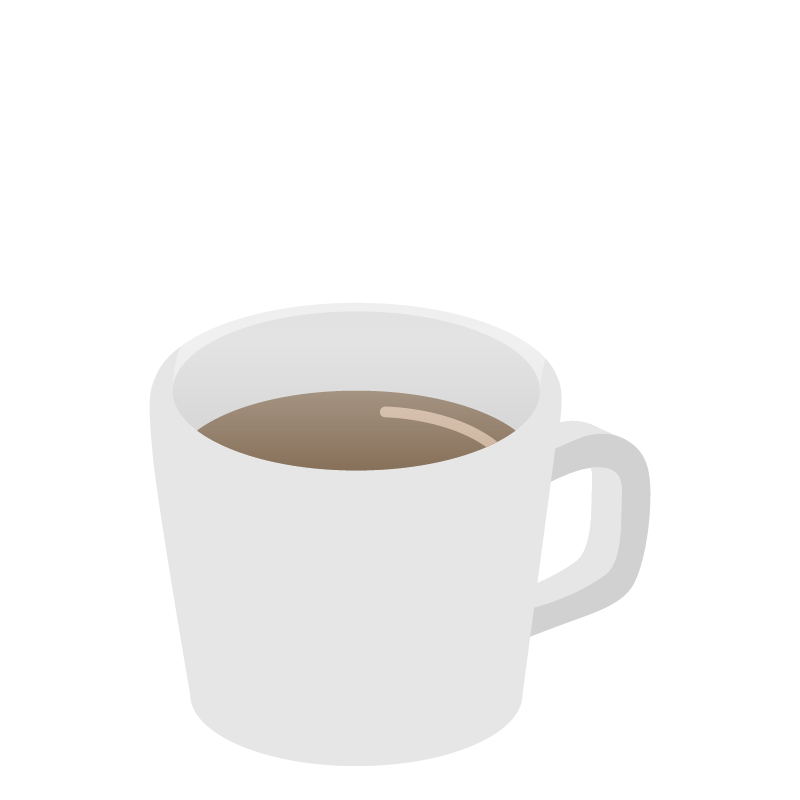コーヒー（湯気）のイラスト 素材