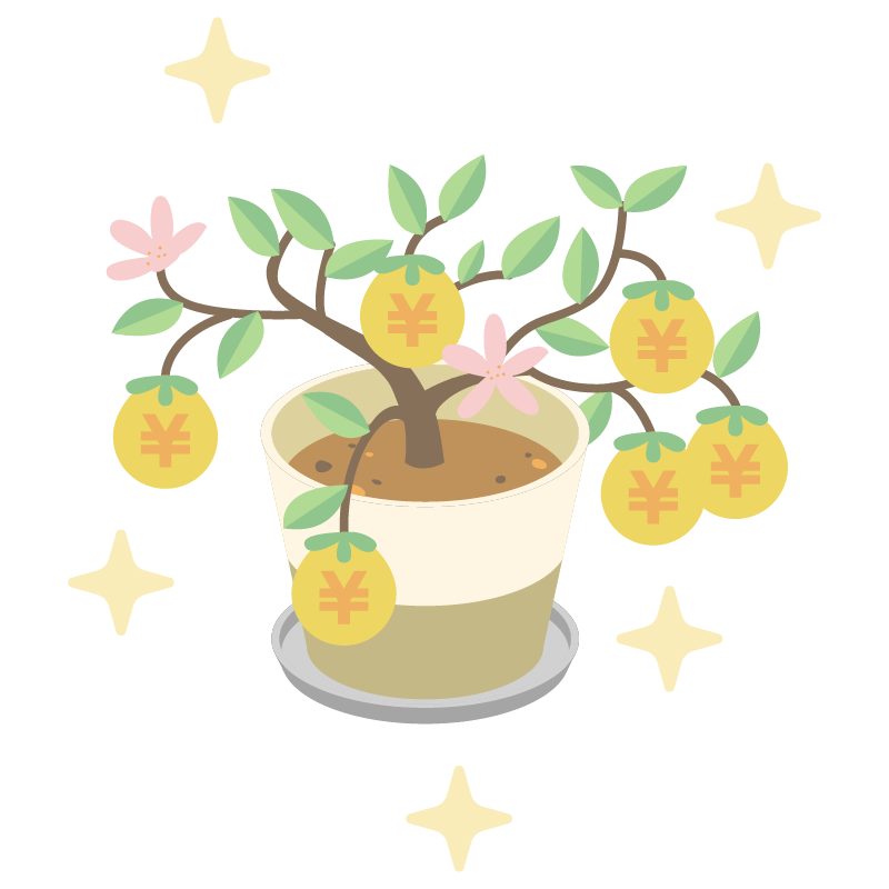 お金のなる木のイラスト 素材